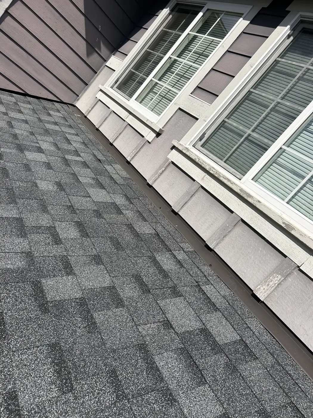 Finished roofline and siding detail after roof replacement, Chehalis WA