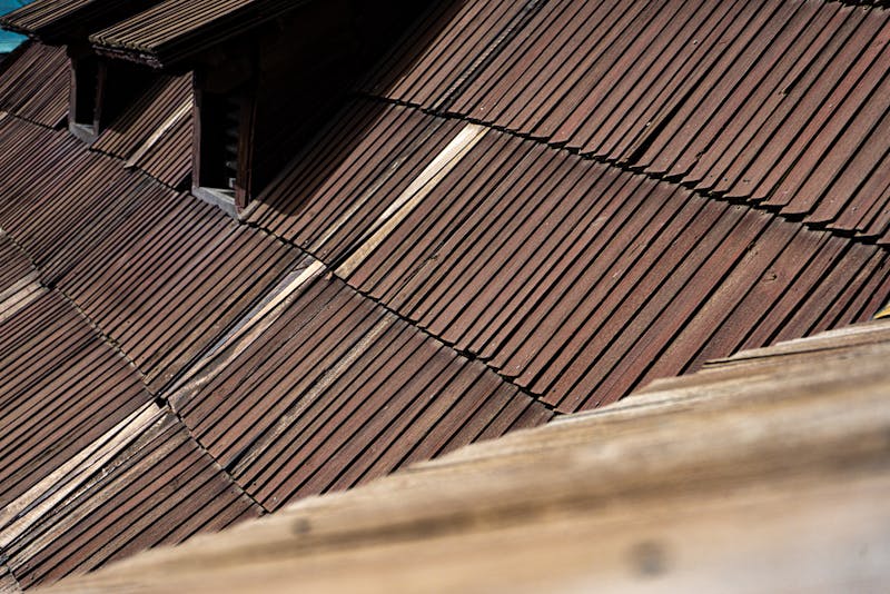 Premium designer shingle roof with deep shadow lines and shake-style texture